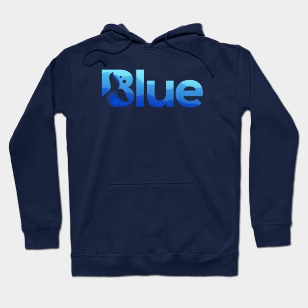 Gorgeous Blue Whale in the Ocean Hoodie by Eskitus Fashion